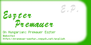 eszter premauer business card